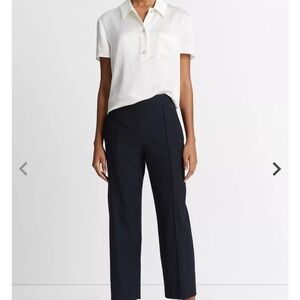 Vince mid-rise taper pull on pant in navy size M.